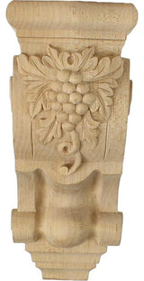 3 1/2"W x 4 3/8"D x 7 7/8"H Small Grape Bunches Corbel, Cherry