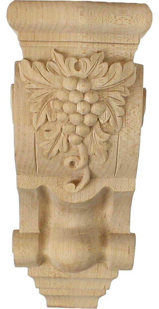 3 1/2"W x 4 3/8"D x 7 7/8"H Small Grape Bunches Corbel, Cherry