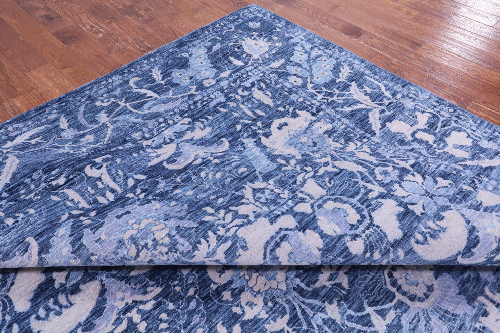 11' 10" X 14' 11" Modern Handmade Wool Rug - Q13048