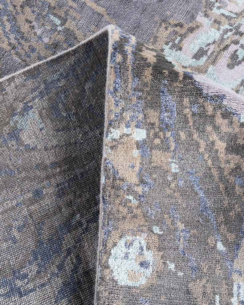 Ikat One-of-a-Kind Hand-Knotted Area Rug Gray, 8' 3" x 10' 3"