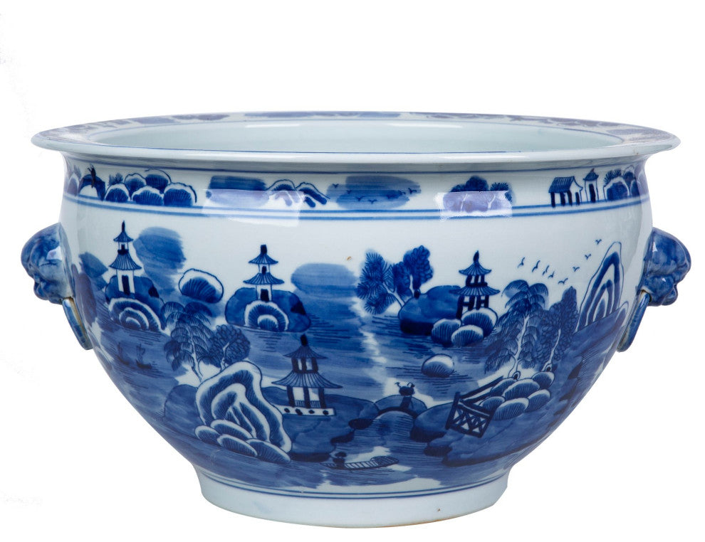 Mountain Pagoda Lion Handle Planter