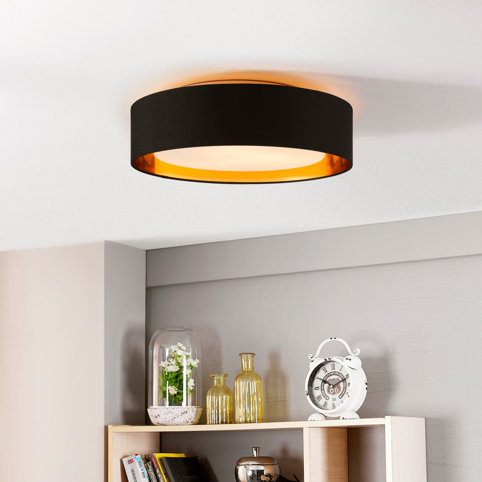 Naomi Flush mount  Black outside gold Inside