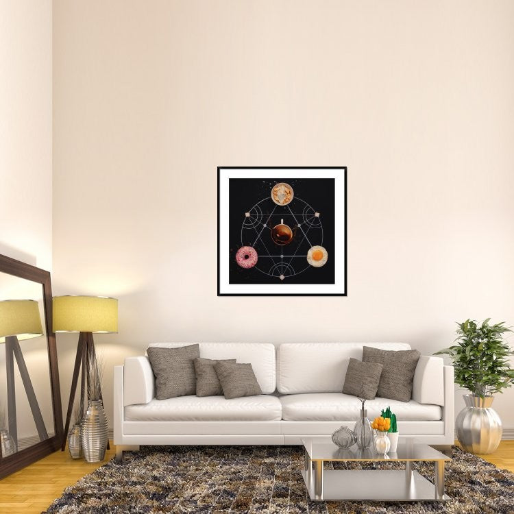 "Breakfast Alchemy" Framed Digital Print by Dina Belenko, 44x44"