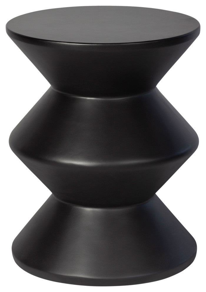 Misha Concrete Inverted Side Table, Black