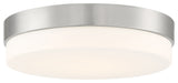 Access Lighting 20826LEDD/OPL Roma 14"W LED Flush Mount Drum - Brushed Steel