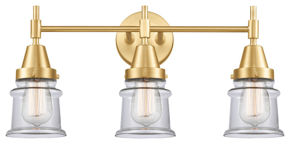 Innovations 447-3W-SG-G182S-LED 3-Light Bath Vanity Light, Satin Gold