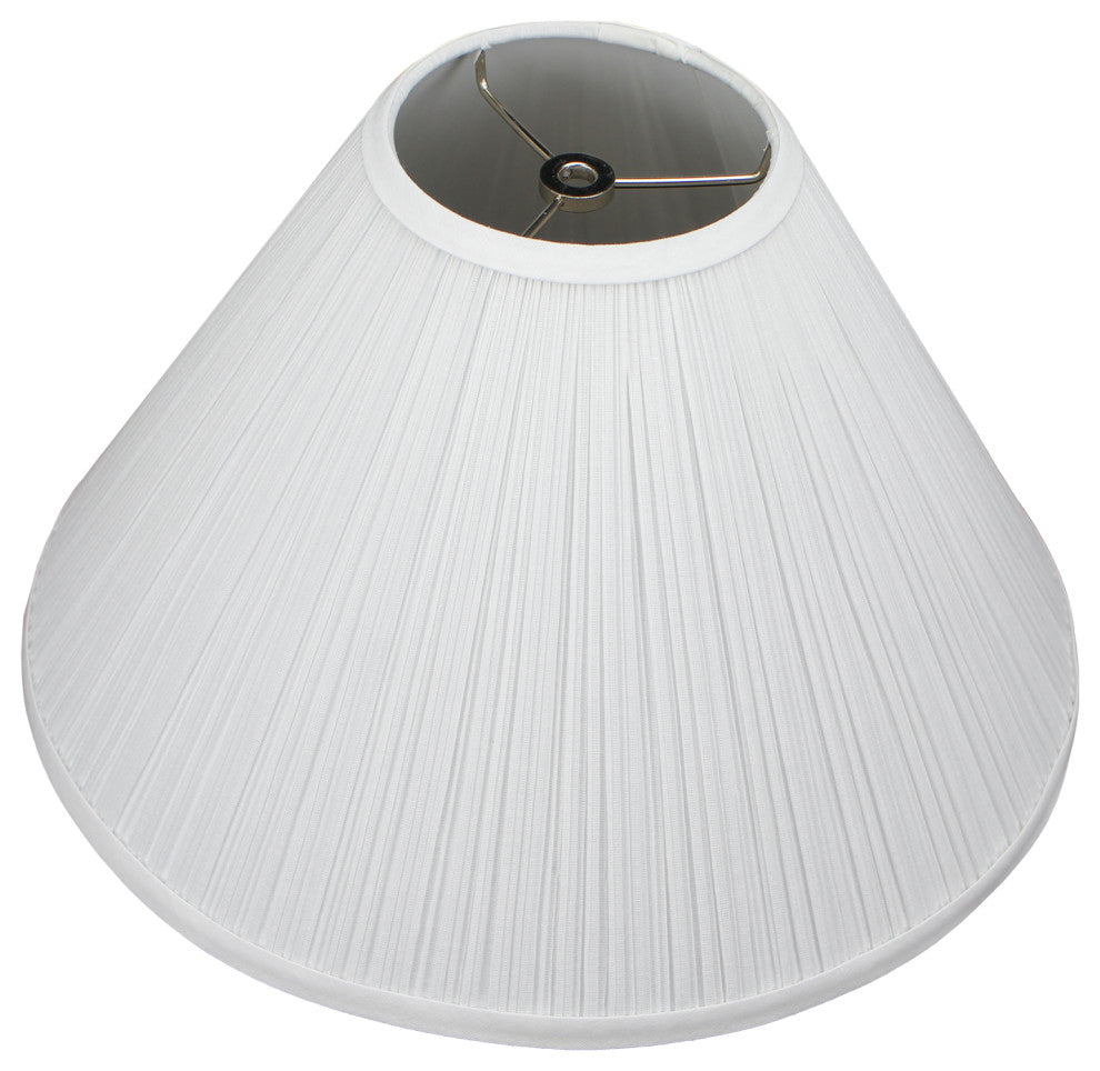 Fenchel Shades 5"x15"x10" Empire Lamp Shade, Pleated Mushroom White
