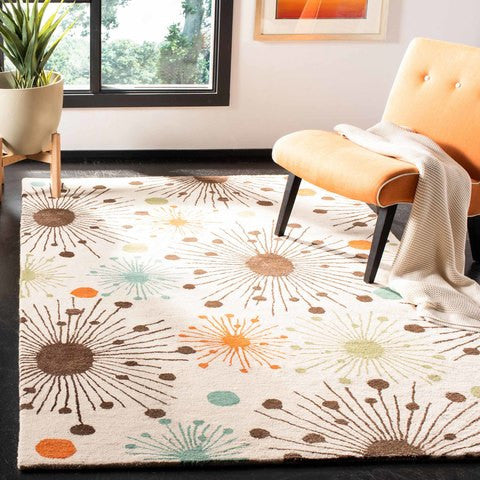 Safavieh Soho Soh747A Rug, Ivory/Multi, 7'6" X 9'6"