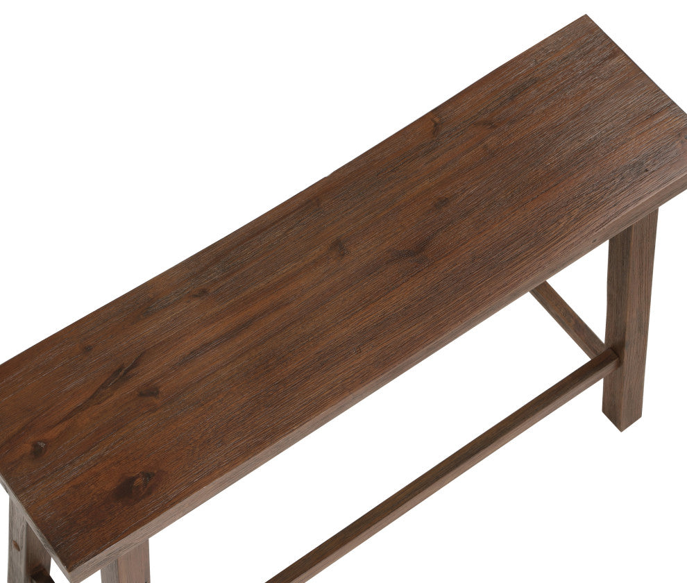 Sonoma Saddle Bench, Chestnut Wire-Brush