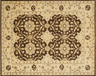 100% Fine Wool Hand Knotted Vernon VN-01 Area Rug by Loloi, Brown and Light Gold