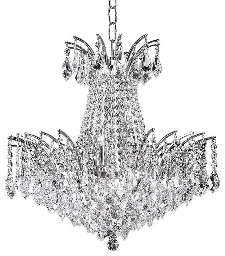 Artistry Lighting Victoria Pandluque Crystal Chandelier, Chrome, 16x16