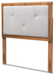 Walnut Brown Finished Wood Twin Size Headboard