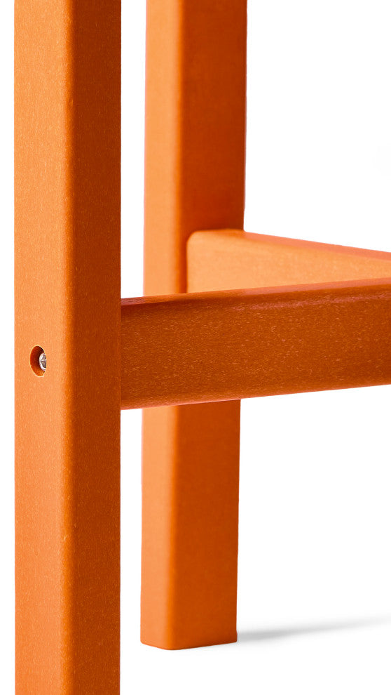 Adirondack Round Outdoor Side Table, Orange