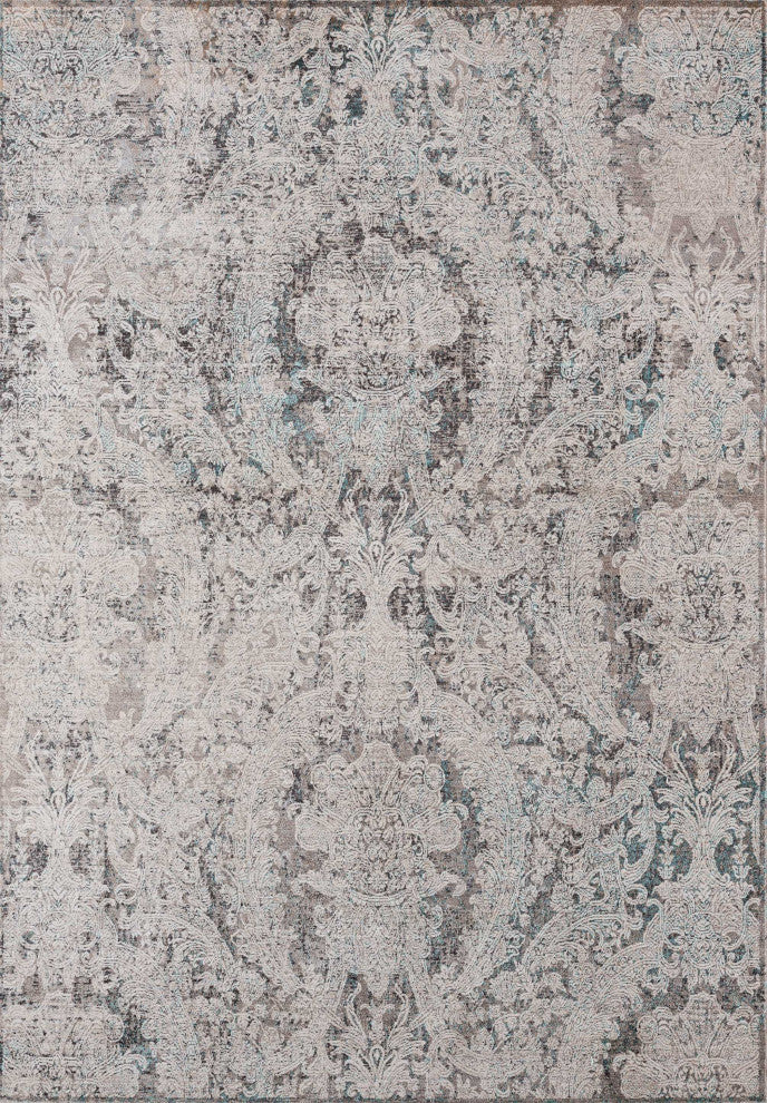 HomeRoots 150" x 188" Turquoise Polyester Rug