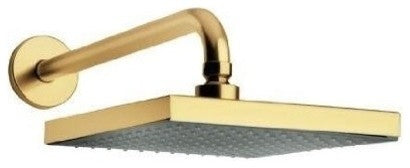 12" Solid Brass Square Gold Rainfall Wall Mount Shower Head