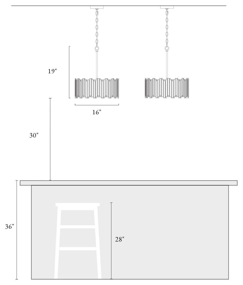 LNC Tiffany 4-Light Modern Drum Glass Chandelier, Gold
