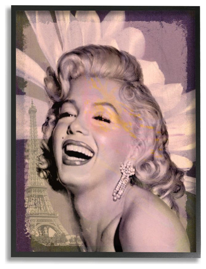 Stupell Industries Marilyn Laughing Vintage Hollywood Movie Star, 24 x 30