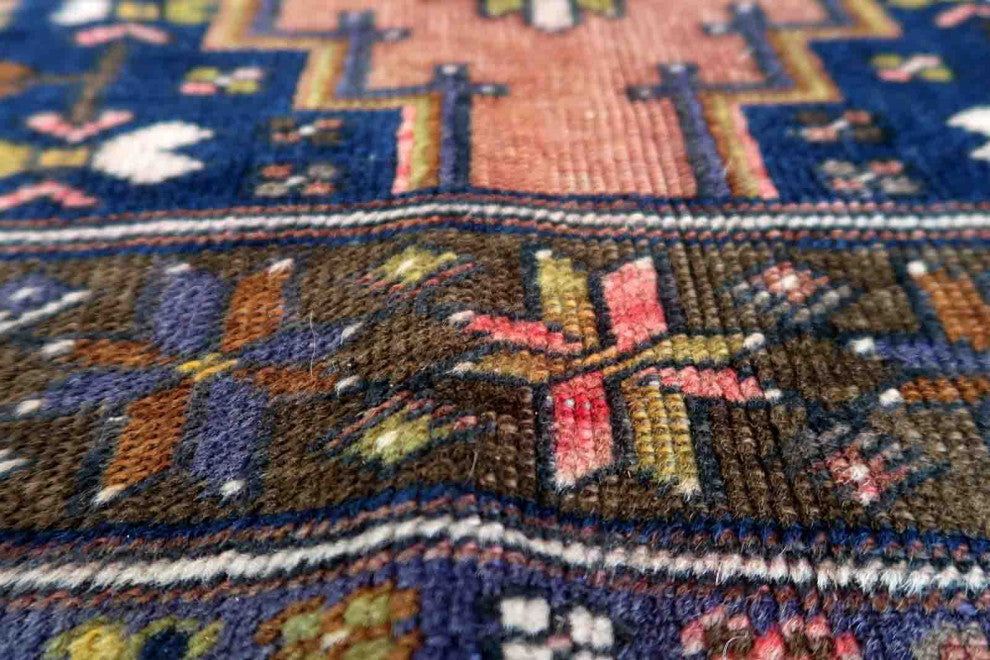 Handmade Vintage Afghan Baluch Rug 2.8'x4.6', 87cmx141cm 1940s