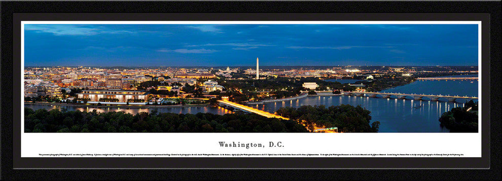 Washington, DC Skyline Panoramic Poster , Select Frame