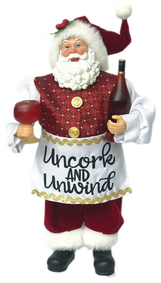 12" Uncork and Unwind Santa