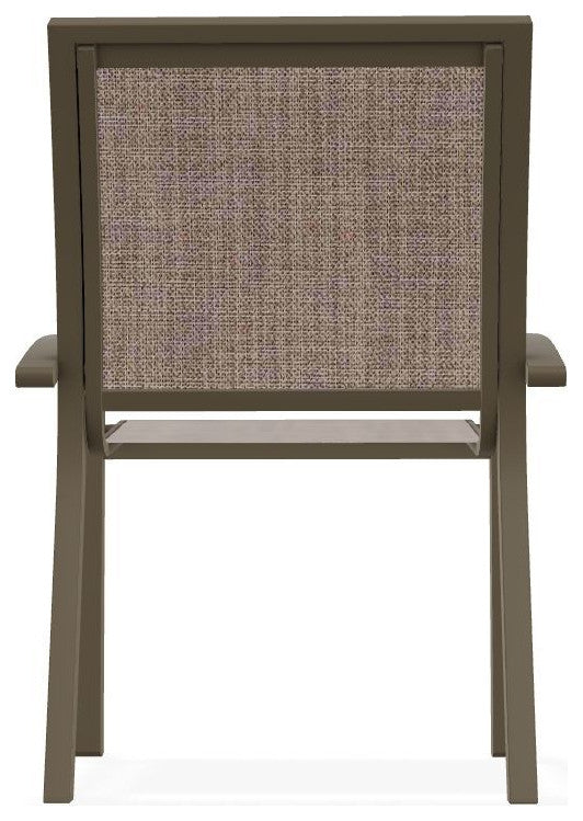 Kendall Sling Stackable Outdoor Dining Chair, Augustine Fennel/Beachwood