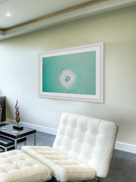 "Blue Vortex" Framed Painting Print, 18"x12"