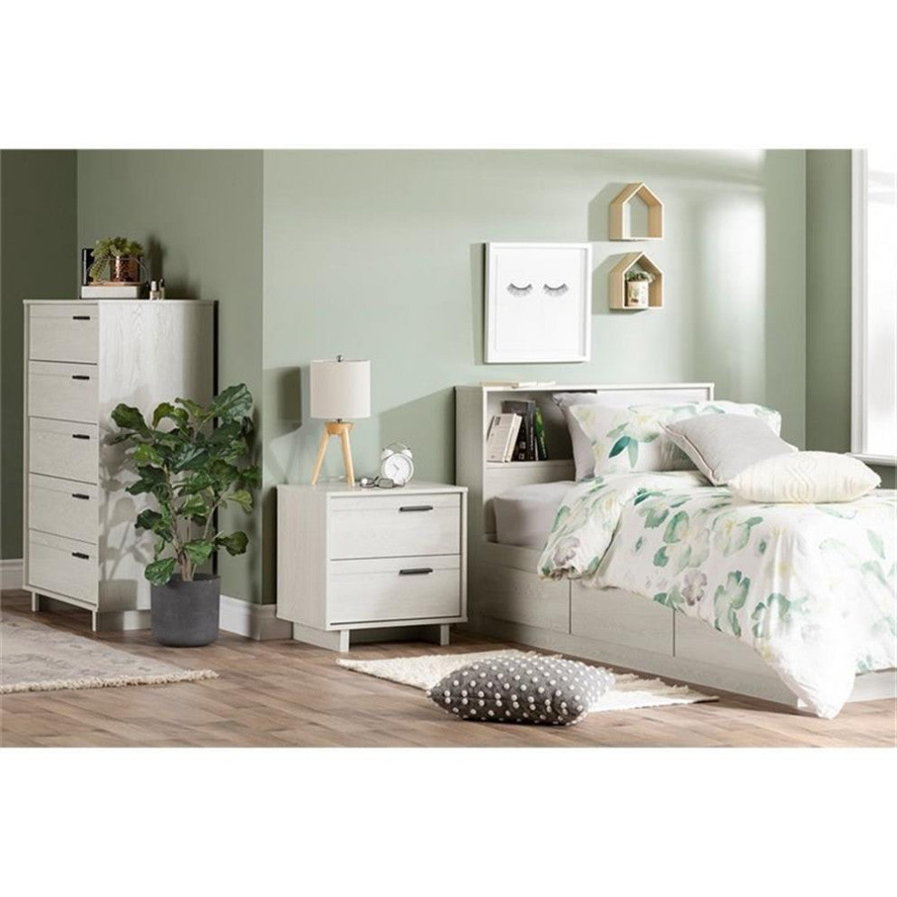 South Shore Fynn 5 Drawer Chest in Winter Oak