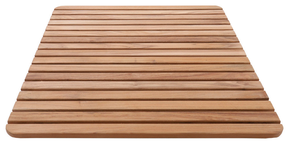 Nordic Style Teak Natural Square Shower and Bath Mat 24"x24"