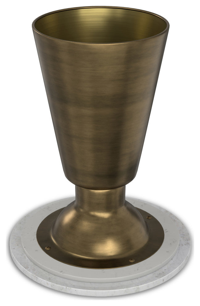 Leyla Side Table, Antique Brass