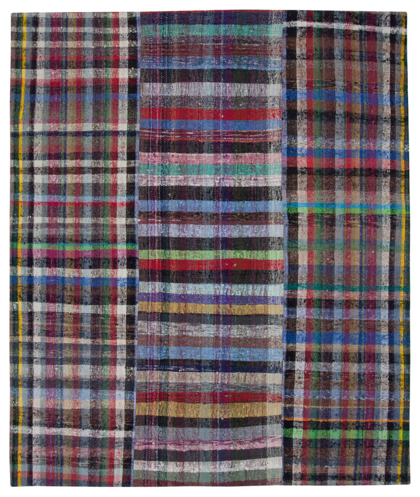 Rug N Carpet - Handmade Anatolian 8' 5'' x 10' 1'' Tribal Patchwork Kilim Rug