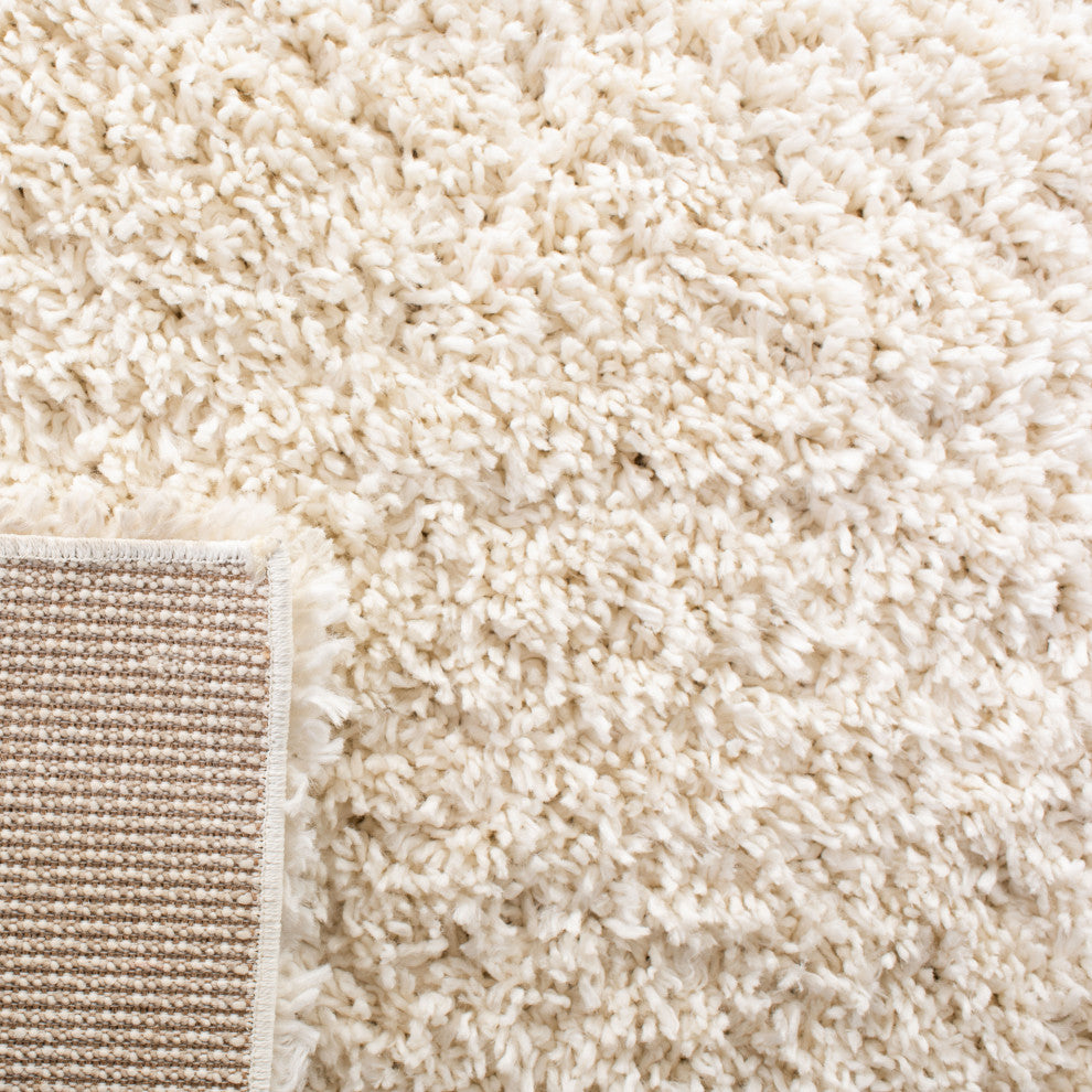 Safavieh August Shag AUG200C Rug, Ivory, 4'' X 4'' Square