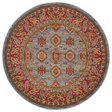 Unique Loom Light Blue Alexander Sahand 6' 0 x 6' 0 Round Rug