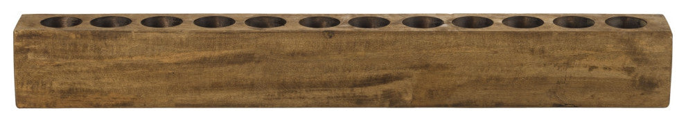Distressed Maple Stain 12 Hole Sugar Mold Candle Holder