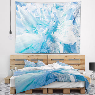 Blue Ice Hummocks Baikal Landscape Wall Tapestry, 60"x50"