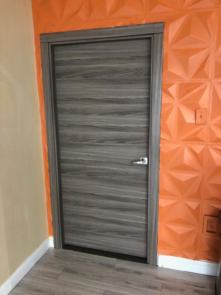 Panel Eco-Veneer Modern Door Slab 24 x 80 | Planum 0010 Ginger Ash