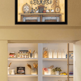 Come Gather at Our Table 1 Black Framed Print Wall Art