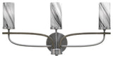 Monterey 3-Light Bath Bar, Graphite & Painted Distressed Wood-look, Onyx Swirl