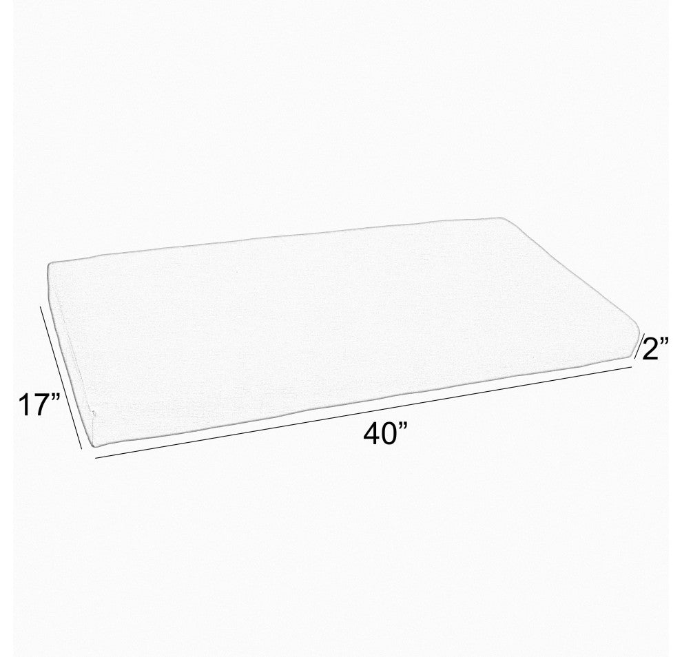 Noble Gray Maven Capri Outdoor/Indoor Bench Cushion 40"x17"x2"
