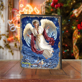 Peace on Earth Wooden Block, 12 X 9