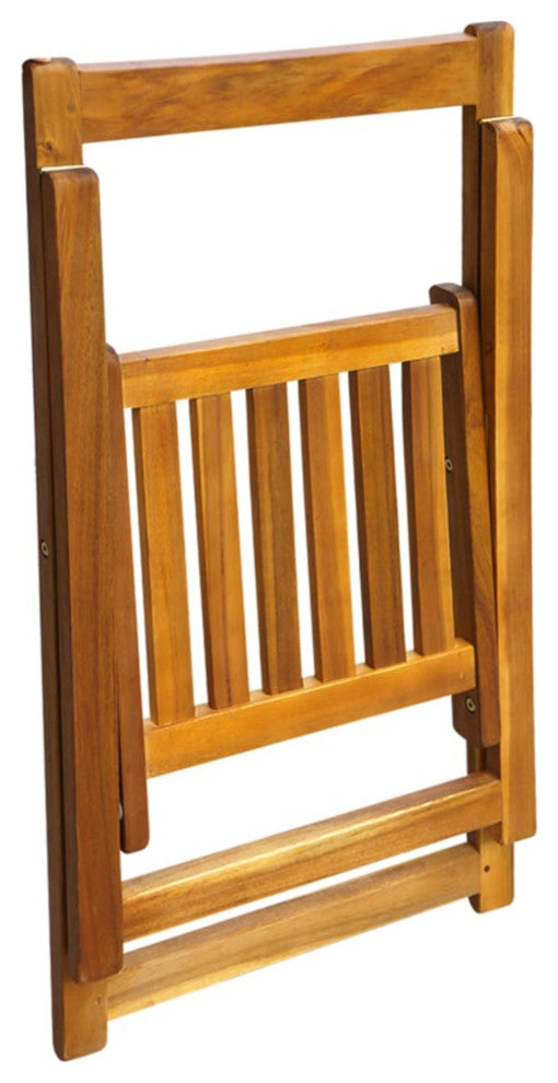 Vidaxl Folding Garden Chairs, Set of 2, Solid Acacia Wood