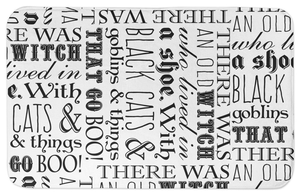 Spooky Words 34"x21" Bath Mat