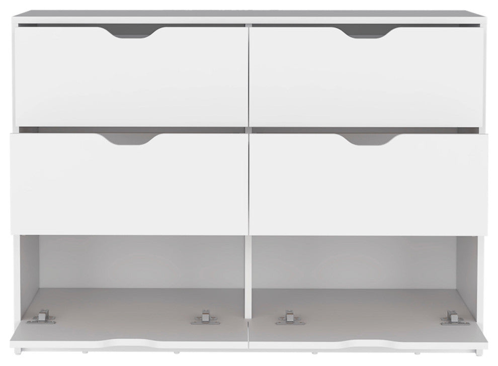 Houma 4 Drawer Dresser, White