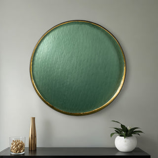 Iron, 29", Circle Wall Deco, Blue