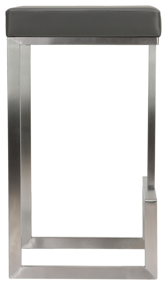 Cortesi Home Ares Counter Stools, Set of 2, Gray