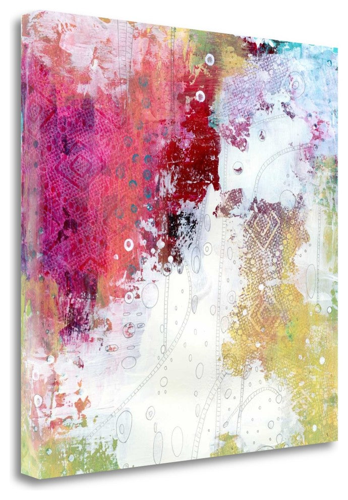 "Rainbow Abstract" By Sarah Ogren, Giclee Print on Gallery Wrap Canvas