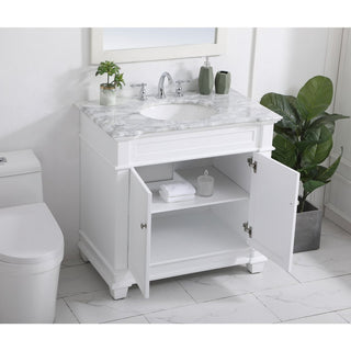 Elegant Decor Wesley Bathroom Vanity VF50036WH, White