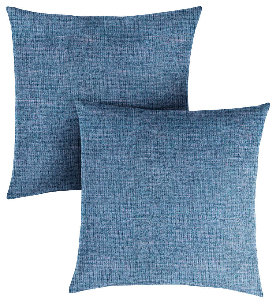 Blue Outdoor Pillows, Set of 2, 18x18