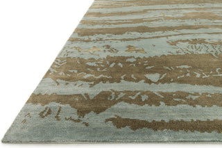 Hand Knotted Hermitage HE-12 Aqua/Latte Rug, 2'0"x3'0"