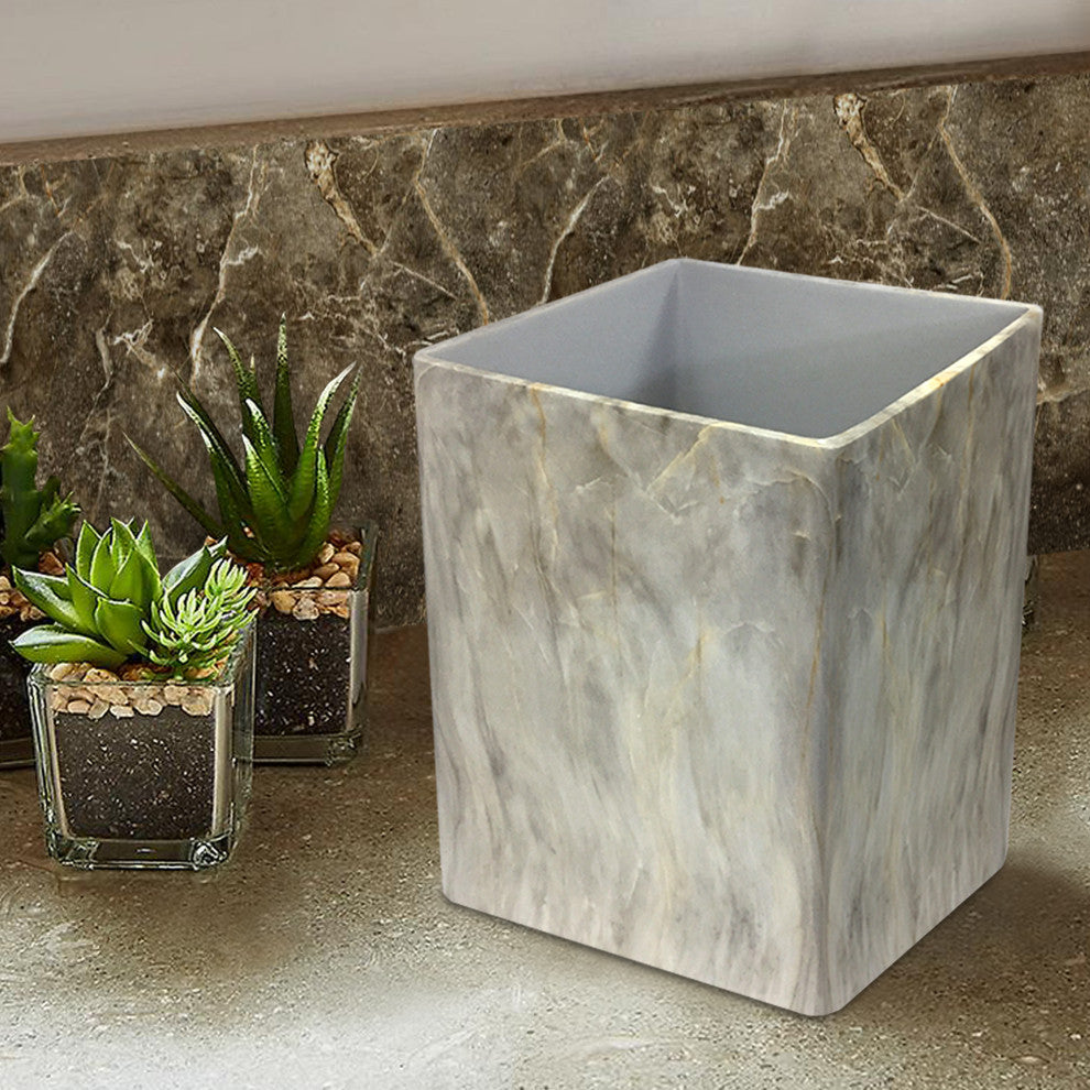 nu steel Stone Hedge Resin Wastebasket