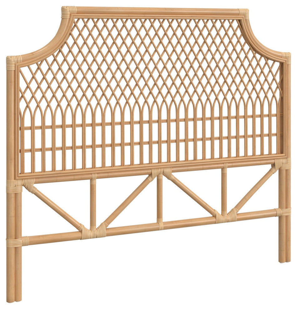 Nias Classic Rattan Headboard, Natural, Twin Size
